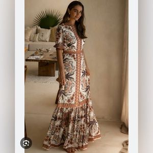 Bohme Ariana floral dress ivory